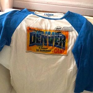 Frozen broadway (denver) baseball tee